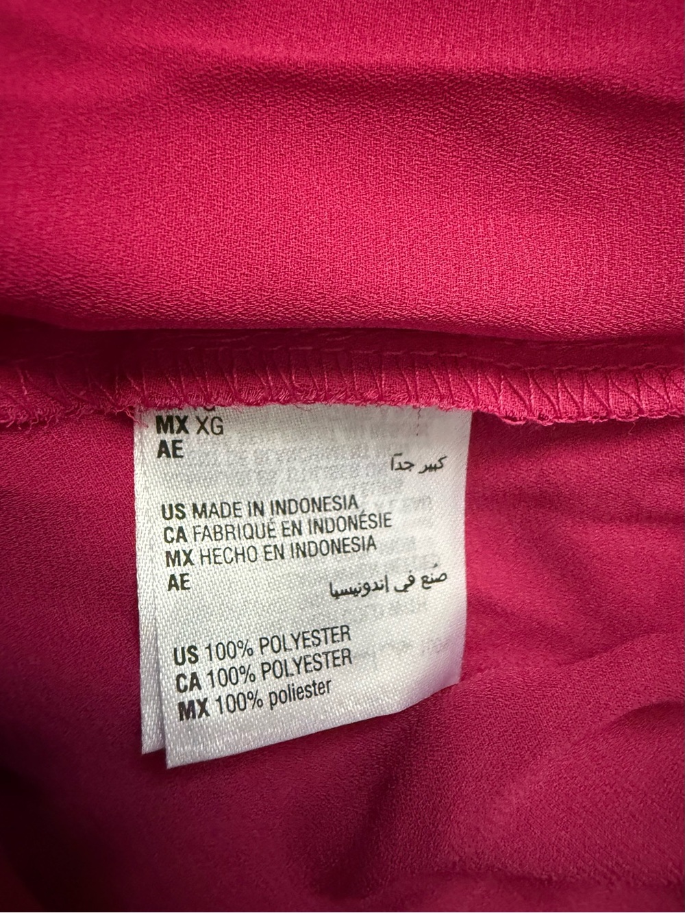 NWT JM Collection XL Fuchsia Long Sleeve Blouse - Picture 4 of 4